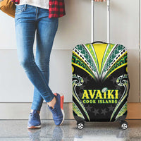 Rugby Cook Islands Avaiki Luggage Cover Black Kuki Airani Tribal Maori Inspired - Polynesian Pride