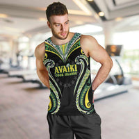 Custom Rugby Cook Islands Avaiki Men Tank Top Black Kuki Airani Tribal Maori Inspired - Polynesian Pride