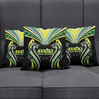 Rugby Cook Islands Avaiki Pillow Cover Black Kuki Airani Tribal Maori Inspired - Polynesian Pride