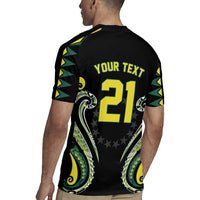 Custom Rugby Cook Islands Avaiki Rugby Jersey Black Kuki Airani Tribal Maori Inspired - Polynesian Pride