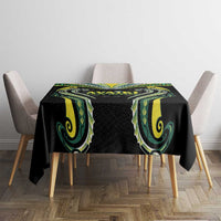 Rugby Cook Islands Avaiki Tablecloth Black Kuki Airani Tribal Maori Inspired - Polynesian Pride