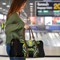Rugby Cook Islands Avaiki Travel Bag Black Kuki Airani Tribal Maori Inspired - Polynesian Pride