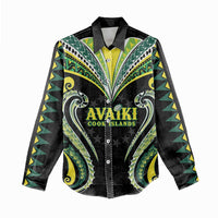 Custom Rugby Cook Islands Avaiki Women Casual Shirt Black Kuki Airani Tribal Maori Inspired - Polynesian Pride