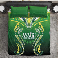 Rugby Cook Islands Avaiki Bedding Set Green Kuki Airani Tribal Maori Inspired - Polynesian Pride