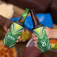 Custom Rugby Cook Islands Avaiki 4 in 1 Can Cooler Tumbler Green Kuki Airani Tribal Maori Inspired - Polynesian Pride