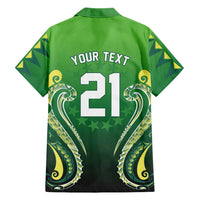 Custom Rugby Cook Islands Avaiki Family Matching Short Sleeve Bodycon Dress and Hawaiian Shirt Green Kuki Airani Tribal Maori Inspired LT9 - Polynesian Pride