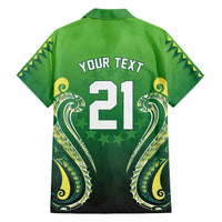 Custom Rugby Cook Islands Avaiki Hawaiian Shirt Green Kuki Airani Tribal Maori Inspired - Polynesian Pride
