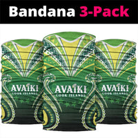 Rugby Cook Islands Avaiki Neck Gaiter Green Kuki Airani Tribal Maori Inspired - Polynesian Pride