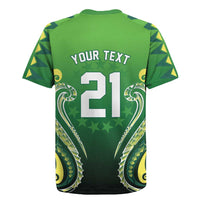 Custom Rugby Cook Islands Avaiki Rugby Jersey Green Kuki Airani Tribal Maori Inspired - Polynesian Pride