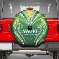 Rugby Cook Islands Avaiki Spare Tire Cover Green Kuki Airani Tribal Maori Inspired - Polynesian Pride