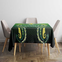 Rugby Cook Islands Avaiki Tablecloth Green Kuki Airani Tribal Maori Inspired - Polynesian Pride
