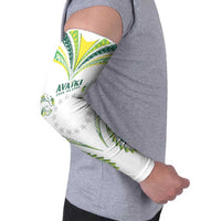 Custom Rugby Cook Islands Avaiki Arm Sleeves White Kuki Airani Tribal Maori Inspired - Polynesian Pride