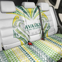 Rugby Cook Islands Avaiki Back Car Seat Cover White Kuki Airani Tribal Maori Inspired - Polynesian Pride