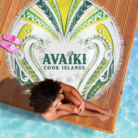 Rugby Cook Islands Avaiki Beach Blanket White Kuki Airani Tribal Maori Inspired - Polynesian Pride