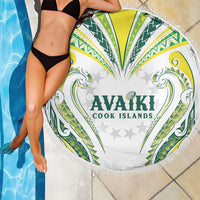 Rugby Cook Islands Avaiki Beach Blanket White Kuki Airani Tribal Maori Inspired - Polynesian Pride