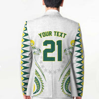 Custom Rugby Cook Islands Avaiki Blazer White Kuki Airani Tribal Maori Inspired - Polynesian Pride