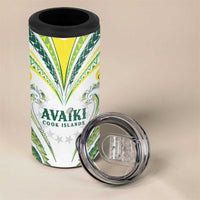 Custom Rugby Cook Islands Avaiki 4 in 1 Can Cooler Tumbler White Kuki Airani Tribal Maori Inspired - Polynesian Pride