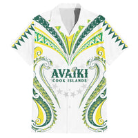 Custom Rugby Cook Islands Avaiki Family Matching Off Shoulder Maxi Dress and Hawaiian Shirt White Kuki Airani Tribal Maori Inspired - Polynesian Pride