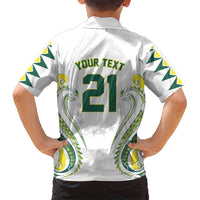 Custom Rugby Cook Islands Avaiki Family Matching Puletasi and Hawaiian Shirt White Kuki Airani Tribal Maori Inspired LT9 - Polynesian Pride