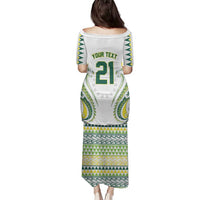 Custom Rugby Cook Islands Avaiki Family Matching Puletasi and Hawaiian Shirt White Kuki Airani Tribal Maori Inspired - Polynesian Pride