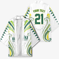 Custom Rugby Cook Islands Avaiki Kimono White Kuki Airani Tribal Maori Inspired - Polynesian Pride