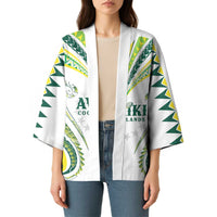 Custom Rugby Cook Islands Avaiki Kimono White Kuki Airani Tribal Maori Inspired - Polynesian Pride