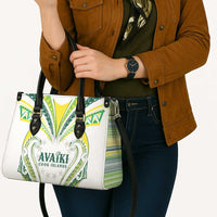 Rugby Cook Islands Avaiki Leather Bag White Kuki Airani Tribal Maori Inspired - Polynesian Pride