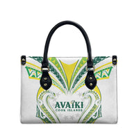 Rugby Cook Islands Avaiki Leather Bag White Kuki Airani Tribal Maori Inspired - Polynesian Pride