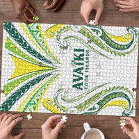 Rugby Cook Islands Avaiki Puzzle White Kuki Airani Tribal Maori Inspired - Polynesian Pride