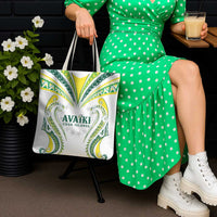 Rugby Cook Islands Avaiki Tote Bag White Kuki Airani Tribal Maori Inspired - Polynesian Pride