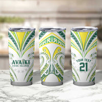 Custom Rugby Cook Islands Avaiki Tumbler Cup White Kuki Airani Tribal Maori Inspired - Polynesian Pride