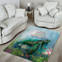 Polynesia Mother's Day Area Rug Magnificent Sea Turtle Of Love and Gratitude