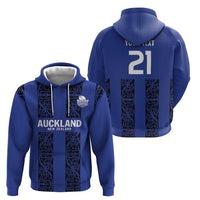 Custom Oceania Football NZ Auckland Hoodie Maori Tribal Pattern