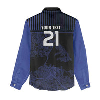 Custom Oceania Football NZ Auckland Women Casual Shirt Minimal City Map Style