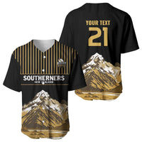 Custom Oceania Football NZ South Island Baseball Jersey Minimal Mount Cook Silhouette LT9 - Polynesian Pride