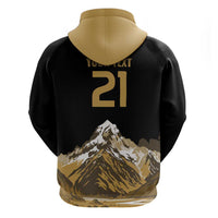 Custom Oceania Football NZ South Island Hoodie Minimal Mount Cook Silhouette LT9 - Polynesian Pride