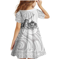 Aroha Maori Language Family Matching Mermaid Dress and Hawaiian Shirt Te Reo Maori Inspired Art