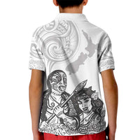 Aroha Maori Language Kid Polo Shirt Te Reo Maori Inspired Art LT9 - Polynesian Pride