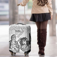 Aroha Maori Language Luggage Cover Te Reo Maori Inspired Art LT9 - Polynesian Pride