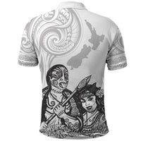 Aroha Maori Language Polo Shirt Te Reo Maori Inspired Art LT9 - Polynesian Pride