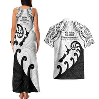 Kia Haka Maori language Couples Matching Tank Maxi Dress and Hawaiian Shirt Te Reo Maori Inspired Art
