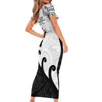 Kia Haka Maori language Family Matching Short Sleeve Bodycon Dress and Hawaiian Shirt Te Reo Maori Inspired Art
