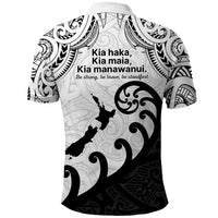 Kia Haka Maori language Polo Shirt Te Reo Maori Inspired Art LT9 - Polynesian Pride