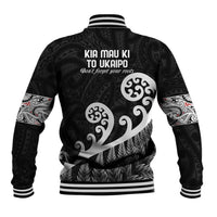 Kia Mau Ki To Ukaipo Baseball Jacket Te Reo Maori Koru Fern Art LT9 - Polynesian Pride