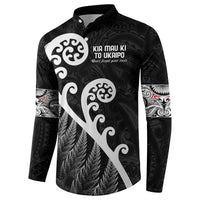 Kia Mau Ki To Ukaipo Button Sweatshirt Te Reo Maori Koru Fern Art LT9 - Polynesian Pride