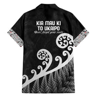 Kia Mau Ki To Ukaipo Family Matching Off Shoulder Short Dress and Hawaiian Shirt Te Reo Maori Koru Fern Art LT9 - Polynesian Pride