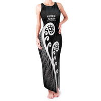 Kia Mau Ki To Ukaipo Family Matching Tank Maxi Dress and Hawaiian Shirt Te Reo Maori Koru Fern Art