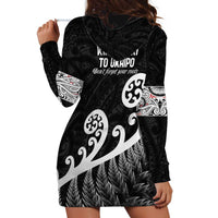 Kia Mau Ki To Ukaipo Hoodie Dress Te Reo Maori Koru Fern Art