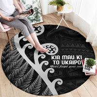Kia Mau Ki To Ukaipo Round Carpet Te Reo Maori Koru Fern Art LT9 - Polynesian Pride