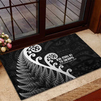 Kia Mau Ki To Ukaipo Rubber Doormat Te Reo Maori Koru Fern Art